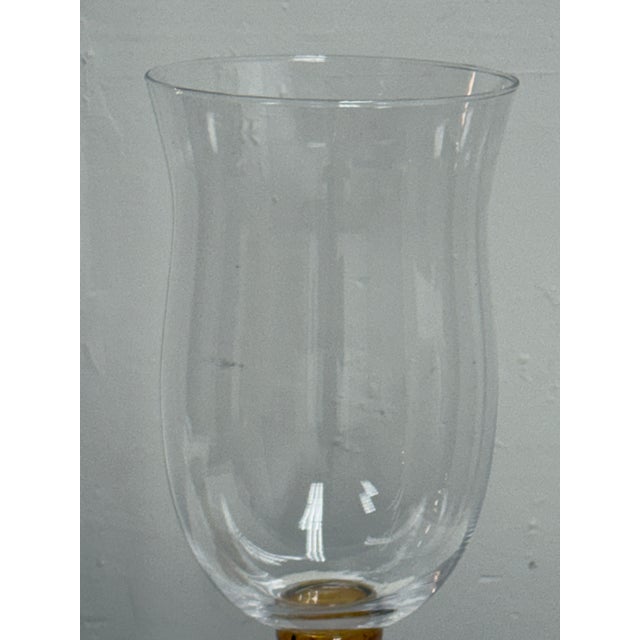 Glass Pedestal Hurricane Candleholders, Pair For Sale - Image 4 of 12