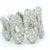 1990s Italian 18k White Gold 3 Carat Pavé Diamond Sculptural Statement Ring, Size 7 For Sale In Miami - Image 6 of 15