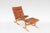 Ingmar Relling Set of Cognac Leather Highback Siesta Chair and Ottoman by Ingmar Relling for Westnofa, 1970s For Sale - Image 4 of 4