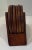 Mid-Century Modern Vintage Wooden Coasters in Stand - Set of 6 For Sale - Image 3 of 7