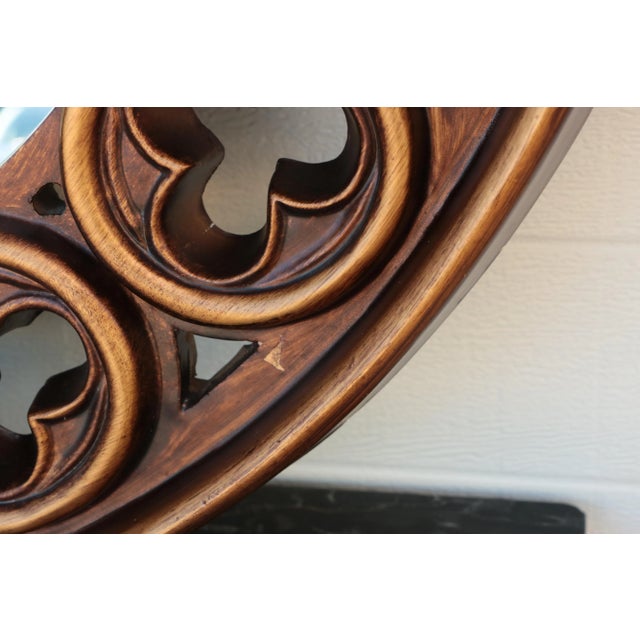 Finesse Originals Vintage Trefoil Cutout Wall Mirror For Sale - Image 4 of 7