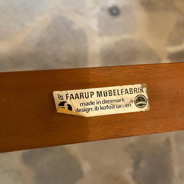 Brown 1960s I B Kofod Larsen Solid Teak Wood Extending Dining Table Denmark For Sale - Image 8 of 11