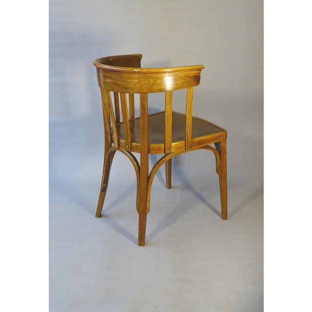 Art Deco Armchair in Curved Wood from Horgen-Glarus Switzerland, 1925 For Sale - Image 4 of 11