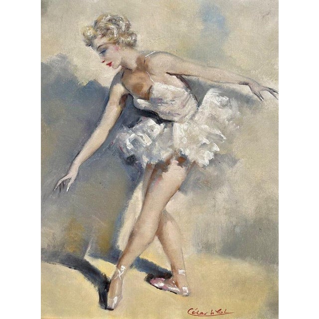 Artist: César Vilot Period: 19th century Style: Other Style Condition: Good condition Material: Oil painting Width: with...