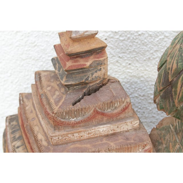 Metal Divine Procession, Antique Thai Architectural Carving For Sale - Image 7 of 9