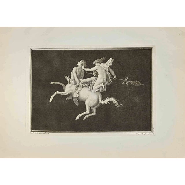 Heracles in Combat with Centaur from "Antiquities of Herculaneum" is an etching on paper realized by Filippo Morghen after...
