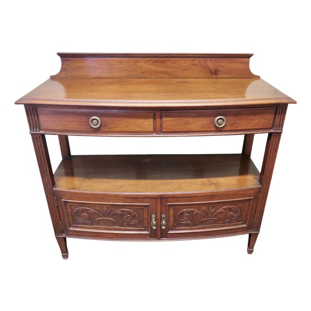 Art Nouveau Carved Walnut Buffet, 1880s For Sale