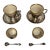 Early 20th Century Lenox Demitasse Cups in Sterling Holders With Pair of Lenox Salt Servers in Sterling Holders - 12 pcs For Sale