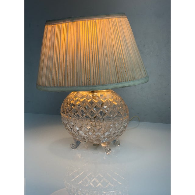 Fine Art Lamps Pressed Glass Globe Table Lamp, Circa 1982 For Sale In San Francisco - Image 6 of 12