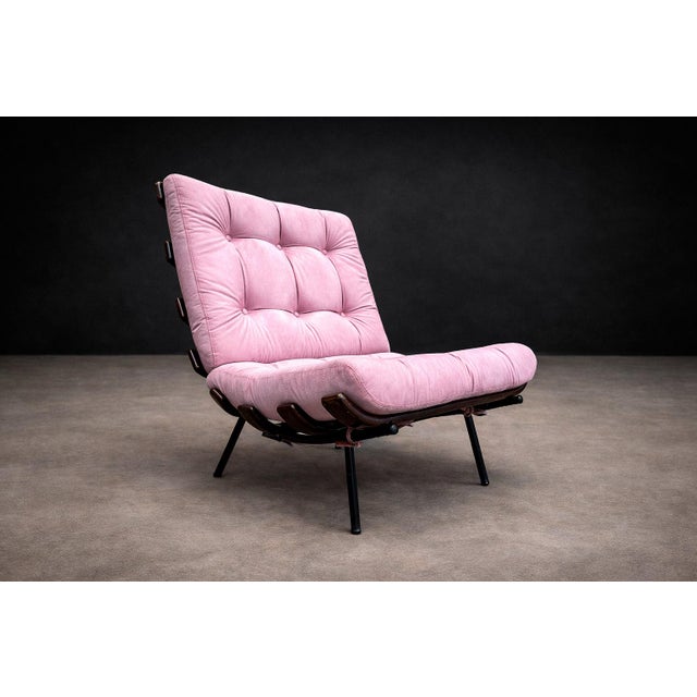 Brazilian Modern Wood Slat & Metal Frame Armchair, Moveis Pallar, 1950s For Sale In New York - Image 6 of 15