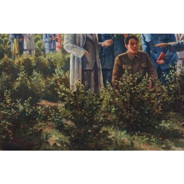 Soviet Socialist Realism Oil Painting, Ukrainian Artist Abramov, 1956 58-91 For Sale - Image 4 of 6