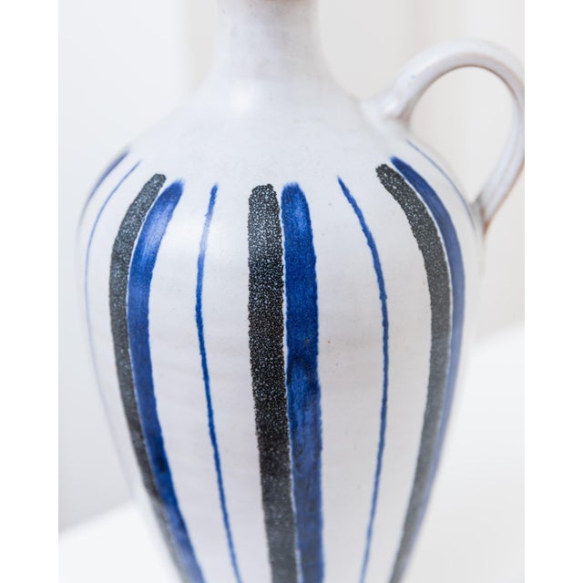 Blue Vintage Vase By Friedel for PGH Bürgel, 1960s For Sale - Image 8 of 12