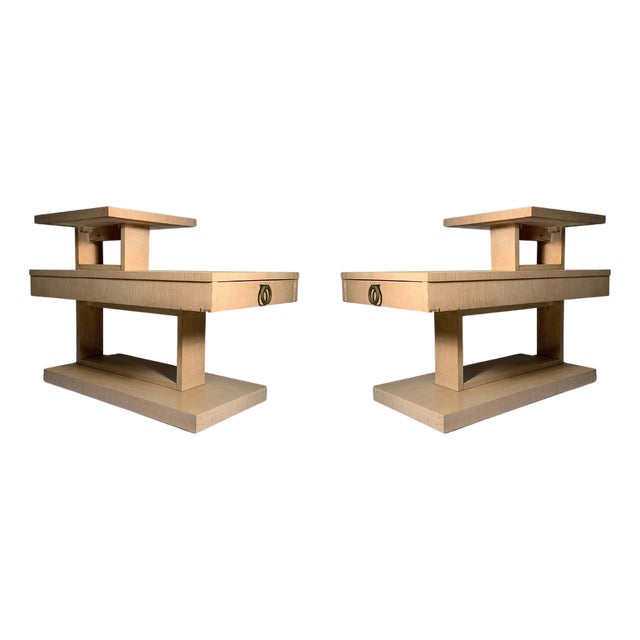 Vintage Architectural End Tables by Lane For Sale