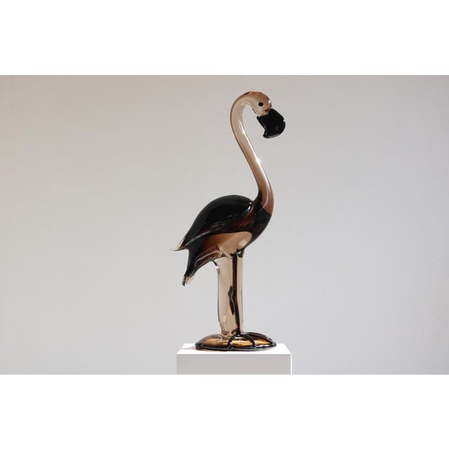 Murano Glass Flamingo Sculpture by Franco Bottaro, 1960s For Sale - Image 11 of 11