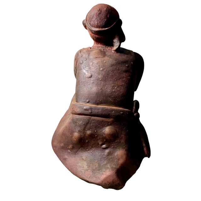 Antique Terracotta Indian Couple Figures -Two Piece Set For Sale - Image 10 of 14