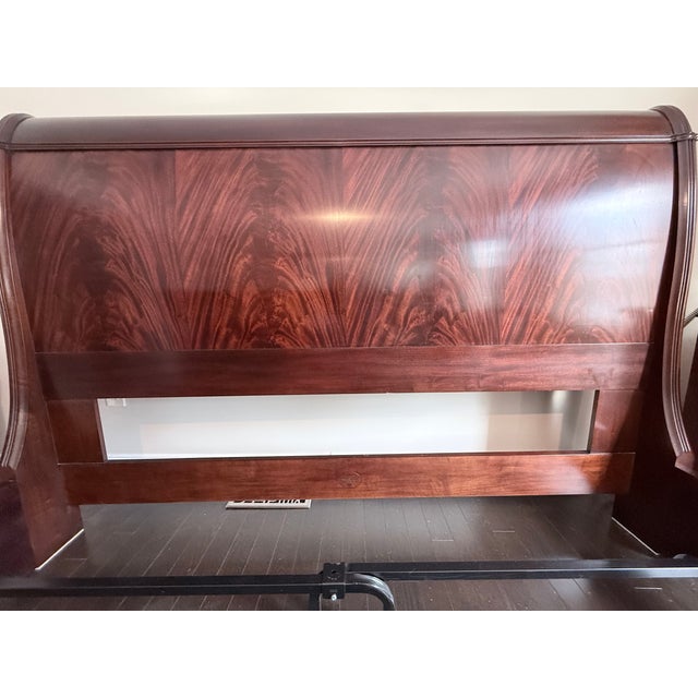 Traditional Henkel Harris Mahogany Euro King Bed For Sale - Image 3 of 7