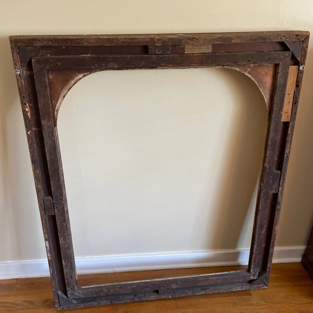 Metal Large Antique Mid 19th Century Gold Gilt Frame For Sale - Image 7 of 11