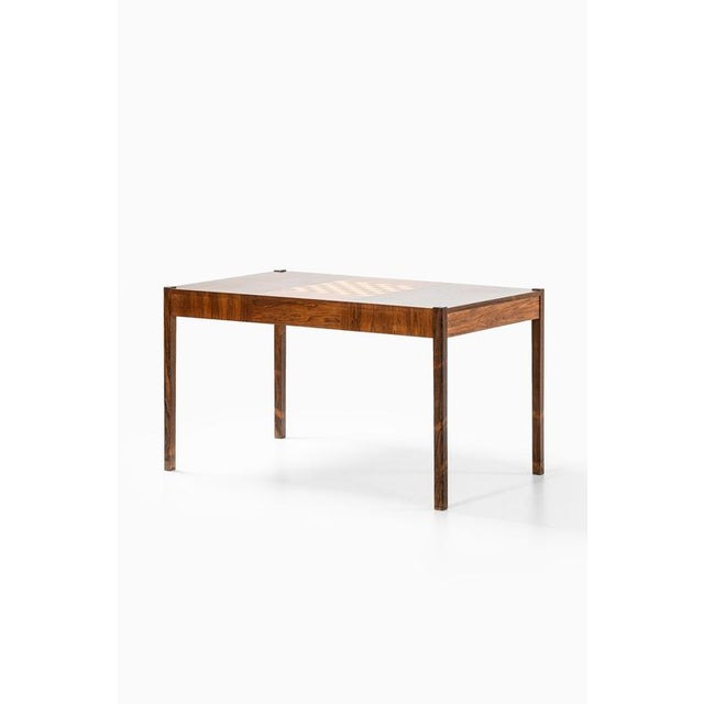 Desk or Library Table in Brass and Rosewood, 1950s For Sale - Image 9 of 11