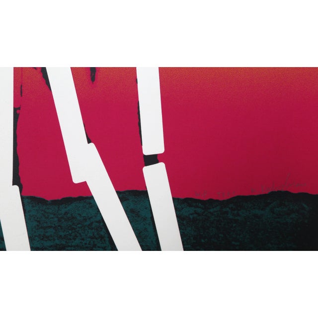 Artist: Menashe Kadishman, Israeli (1932 – 2015) Title: Pink Palm Year: 1979 Medium: Serigraph, signed in pencil Edition:...