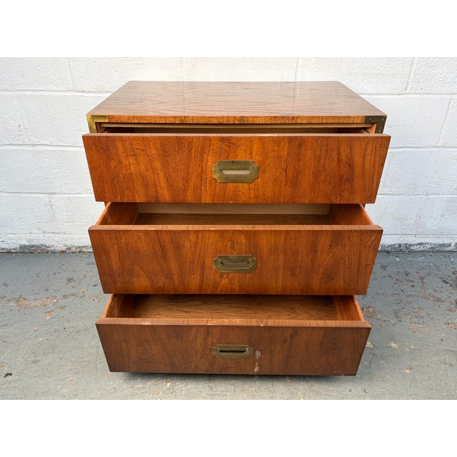 Vintage Three-Drawer "Campaigner" Dresser by Dixie Furniture For Sale - Image 9 of 18