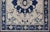 Vintage Oushak with Botanical Medallion design in blue and ivory, rug en-165935, country of origin / type: Turkey /...