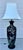 Late 19th Century Huge Meiji Japanese Cloisonné Black Ground Bird & Blossom Tall Table Lamp 40" For Sale - Image 4 of 18