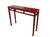 41" Long Hand Made Red Lacquer Console Table For Sale - Image 4 of 6