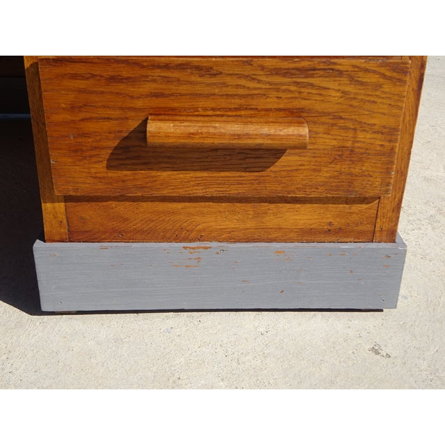 1950s Vintage American Oak Desk, 1950s For Sale - Image 5 of 18
