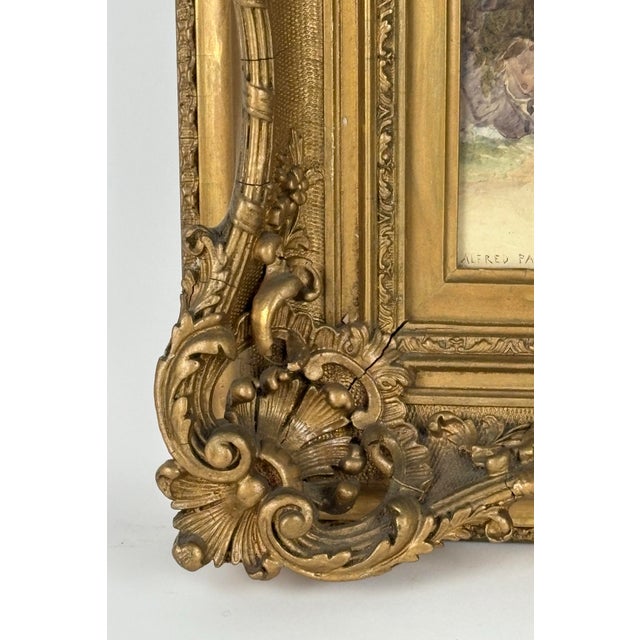 Late 19th Century Late 19th Century Alfred Parsons (1847 - 1920) Watercolor of Japanese Hillside View With Travelers For Sale - Image 5 of 9