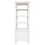 Pair of Petite White Lacquer Faux Bamboo & Wicker Étagère Cabinets For Sale - Image 9 of 9