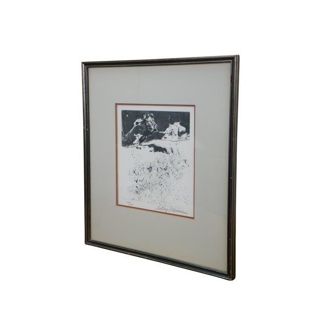 Contemporary LeRoy Neiman 1972 Signed Framed Alpine Skiing VII Etching 16" For Sale - Image 3 of 10