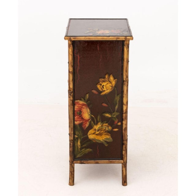 Chinese Bamboo and Painted Lacquer Panel Cabinet For Sale In New York - Image 6 of 8