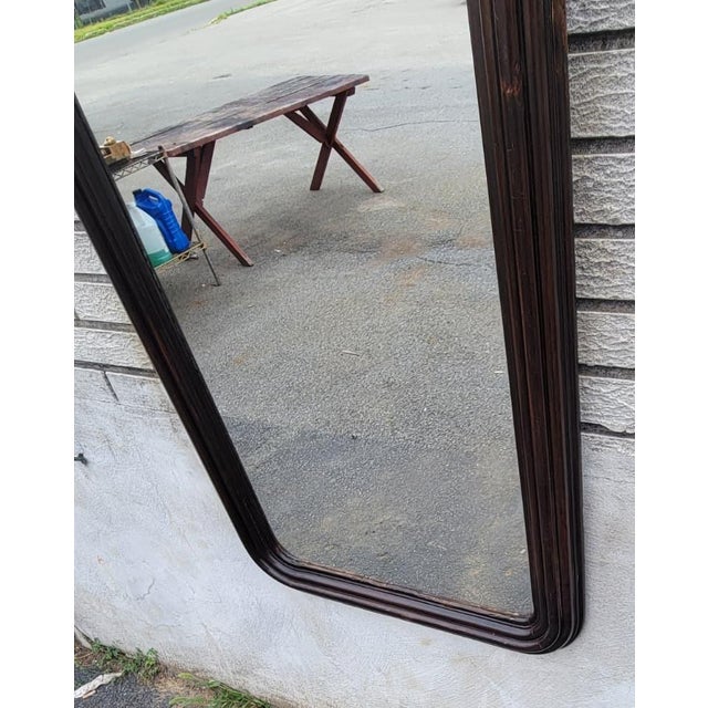 Late 19th Century 19th Century American Victorian Walnut Wall Mirror Restored With New Mirror For Sale - Image 5 of 13
