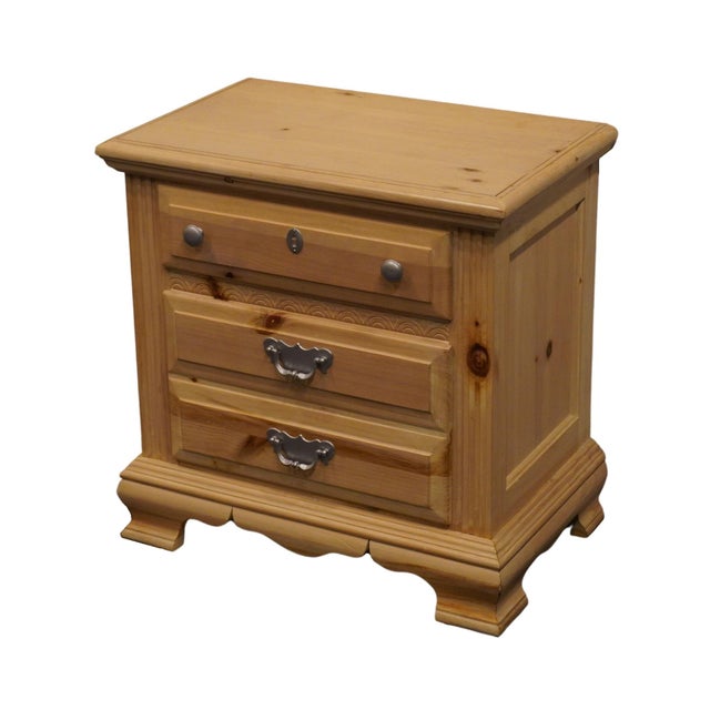 VAUGHAN OF VIRGINIA Solid Knotty Pine Rustic Americana 26" Two Drawer Nightstand 770-08 - Natural Finish 26.25" High...