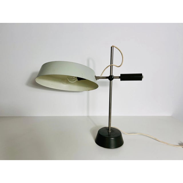 German Green Metal Table Lamp , 1960s For Sale - Image 12 of 12