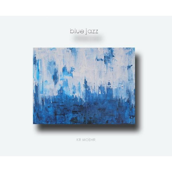 Royal Blue Blue Jazz Original Abstract Painting For Sale - Image 8 of 9