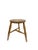 Mid-Century Workshop or farmhouse stool in a warm-soft brown color of wood. Old handicraft with a slight convace in the...