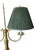 Metal Monumental Vintage Brass Bouillotte Table Lamp With Custom Hunter Green Pleated Shades — Ralph Lauren / Visual Comfort For Sale - Image 7 of 15