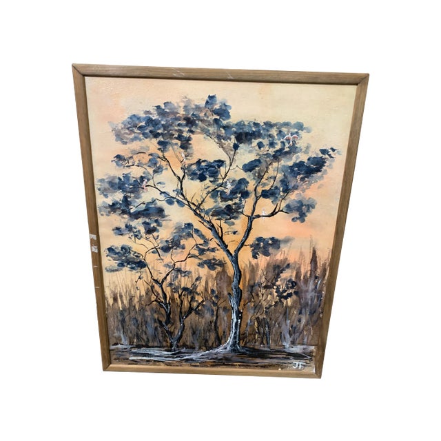Trees, 1970s, Painting, Framed For Sale