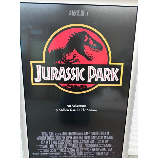 Paper Cinematic Movie Poster Jurassic Park, Framed For Sale - Image 7 of 12