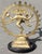 1970s Bright Brass Nataraja Dancing Shiva Sculpture on Wooden Base – 8" For Sale - Image 16 of 17