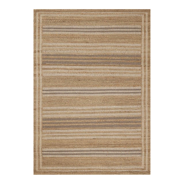 Chris Loves Julia x Loloi Judy Natural / Dove 2'-3" x 3'-9" Accent Rug For Sale
