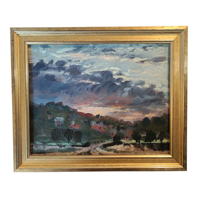‘Spring Sunset’ Contemporary Landscape Painting, Framed For Sale