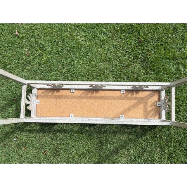 Vintage 36” Palm Beach Console Table With Sculptural Palm Tree Motif For Sale - Image 12 of 12