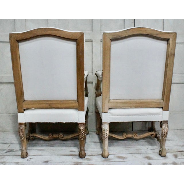 Late 19th Century Antique Spanish Oak Carver Chairs, 1880s, Set of 2 For Sale - Image 5 of 13