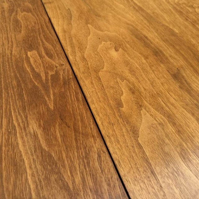 C1890 Solid Cherry Round Pedestal Dining Table With Two Leaves For Sale - Image 15 of 15