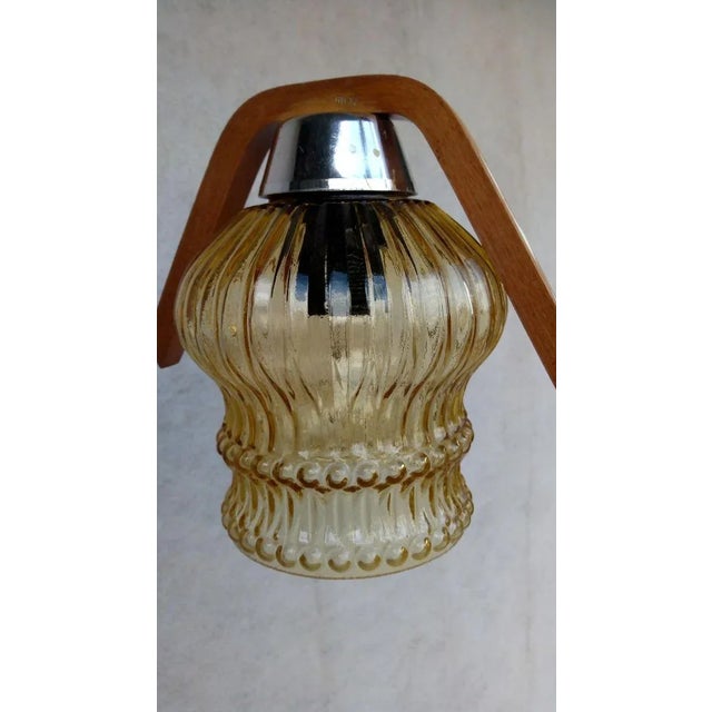 1970s Vintage Chandelier by Drevo Humpolec for Inva Litomerice, 1970s For Sale - Image 5 of 12