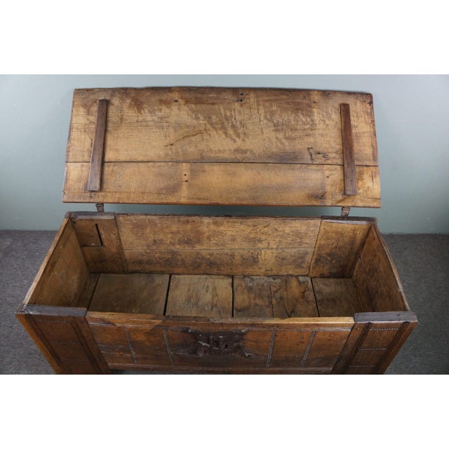 Brown Large Vintage Oak Dresser For Sale - Image 8 of 16