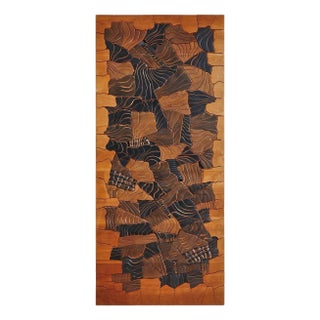 Monumental French Multi Wood Wall Sculpture by Lucien Bénière For Sale