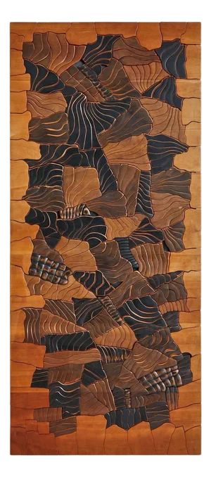 Monumental French Multi Wood Wall Sculpture by Lucien Bénière